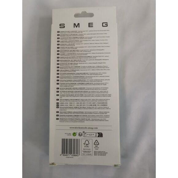 SMEG Stainless Steel 4 Piece Cutlery Set European-Style - Picture 2 of 6